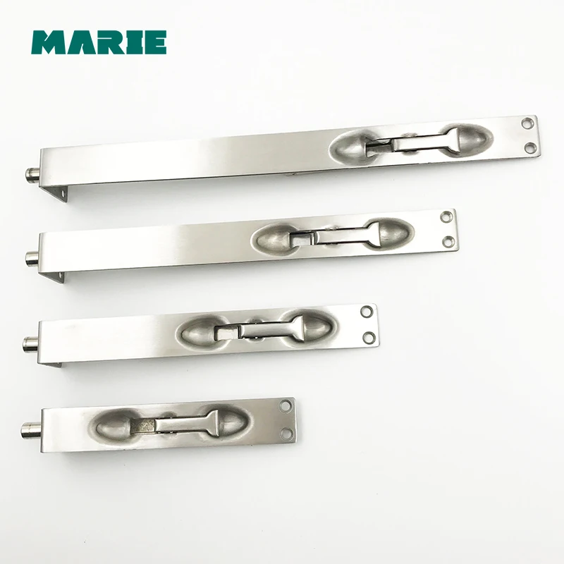 Stainless Steel Door Bolt Security Guard Door Latch Sliding Lock Bathroom Bolt Dust Proof Tube