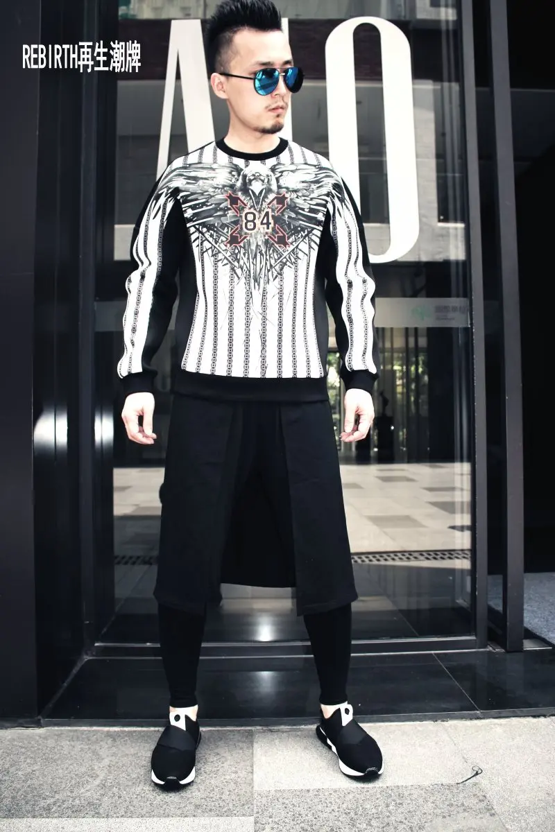 2017 Мужская одежда осенне зимние брюки для диджея модные шаровары повседневные