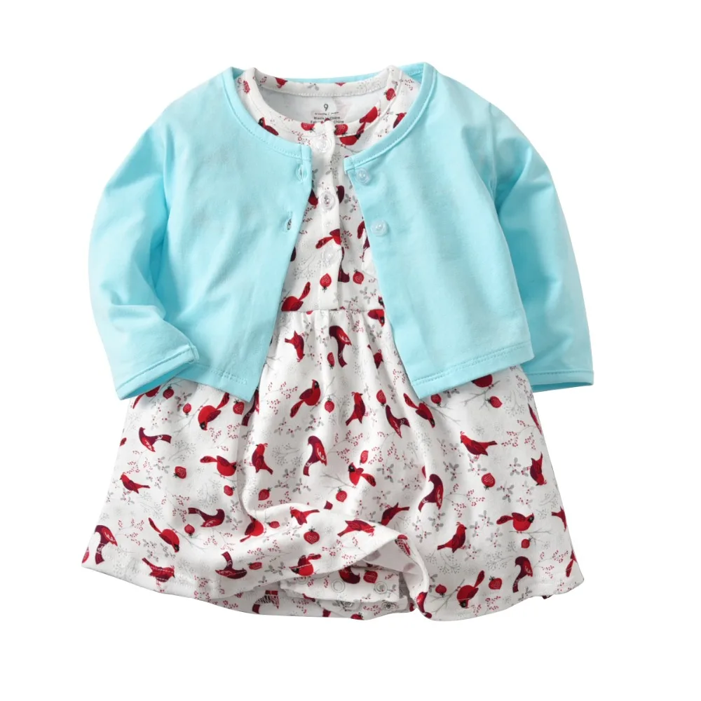 Spring Infant Girls Clothing Baby Girl Dress Long-Sleeved Coat+Dress 2Pieces Clothing Set 6-24M Cute Baby Girl Clothes Sets Spring Infant Girls Clothing Baby Girl Dress Long-Sleeved Coat+Dress 2Pieces Clothing Set 6-24M Cute Baby Girl Clothes Sets