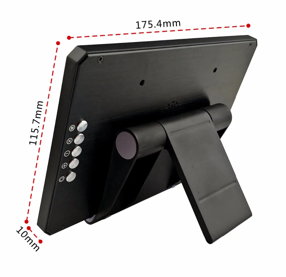 7 Inch Mini Hdmi Portable Monitor-1280*800 IPS LCD Screen,Powered By USB,Ultralight For Raspberry Pi/FPV/PS3/PS4/CCTV (C007-2)