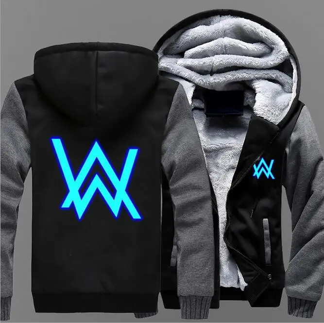 Nueva de invierno DJ Alan Walker disfraz Sudadera con capucha juego grueso cremallera hombres cárdigan polar gruesa sudadera - AliExpress Ropa de hombre