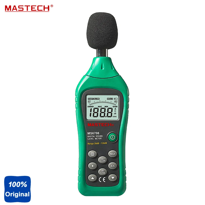 

MASTECH MS6708 30dB~130dB Digital Sound Level Test Digital Noise Meter