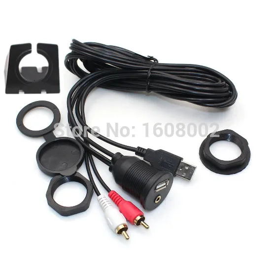FLUSH MOUNT USB RCA 3.5MM JACK AUDIO 