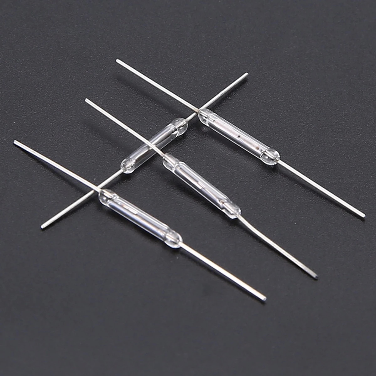 10Pcs Reed Switch Magnetic Switch Normally Open 14mm 10W Glass Reed Switch Pipe Magnetic Induction Switch Lighting Accessories