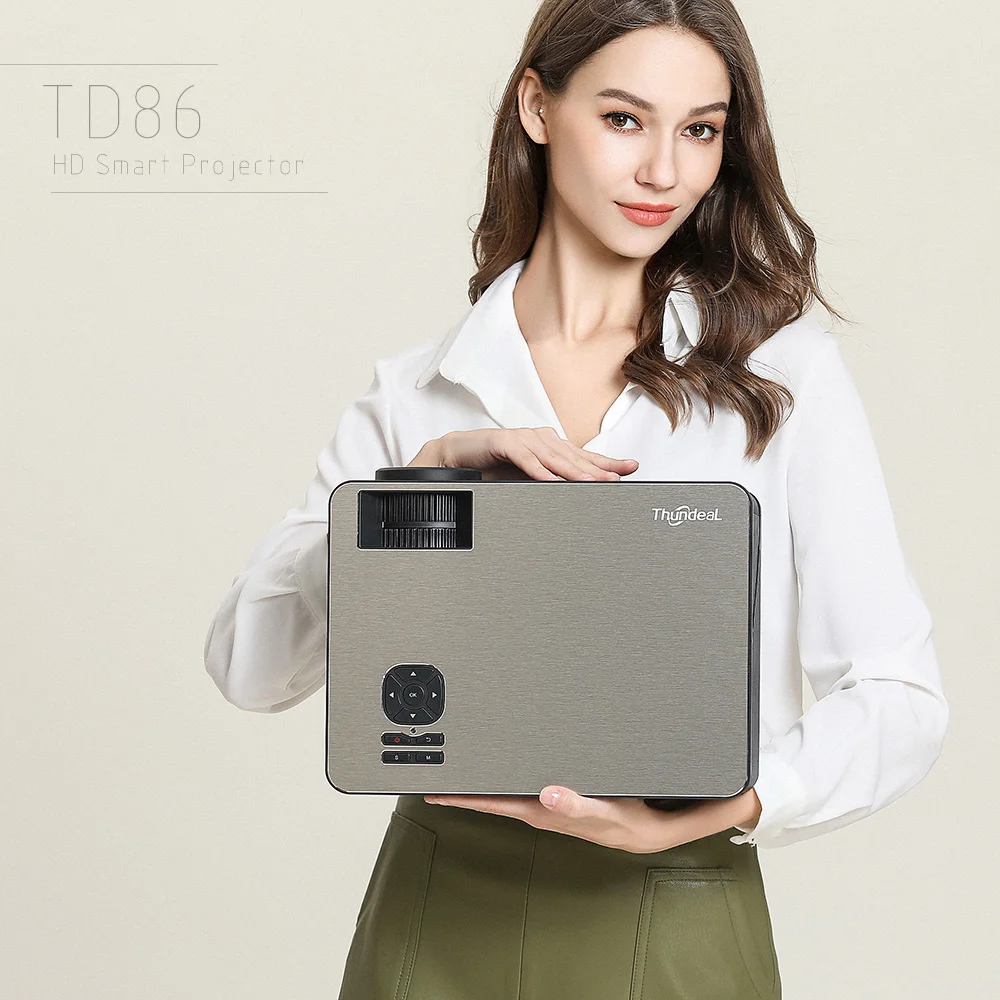 ThundeaL HD العارض TD86 4000 التجويف الروبوت 6.0 WiFi بلوتوث العارض (اختياري) ل كامل HD 1080 P LED TV عارض فيديو ThundeaL HD العارض TD86 4000 التجويف الروبوت 6.0 WiFi بلوتوث العارض (اختياري) ل كامل HD 1080 P LED TV عارض فيديو
