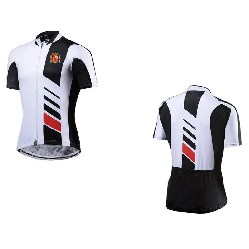 

Popular design Espana hombre racing jersey maillot biking jacket bicycle apparel bike wear ciclismo cycling clothes back pockets