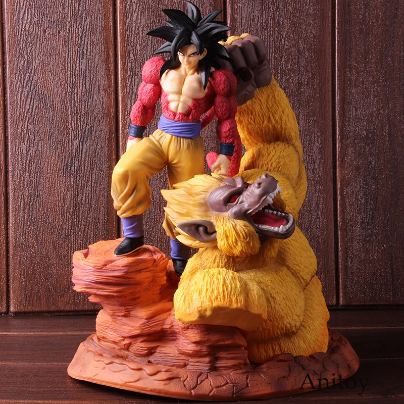 

Dragon Ball Z Goku Super Saiyan 4 Son Gokou Gold Great Apes Scene Statue PVC Dragon Ball Action Figure Collectible Model Toy