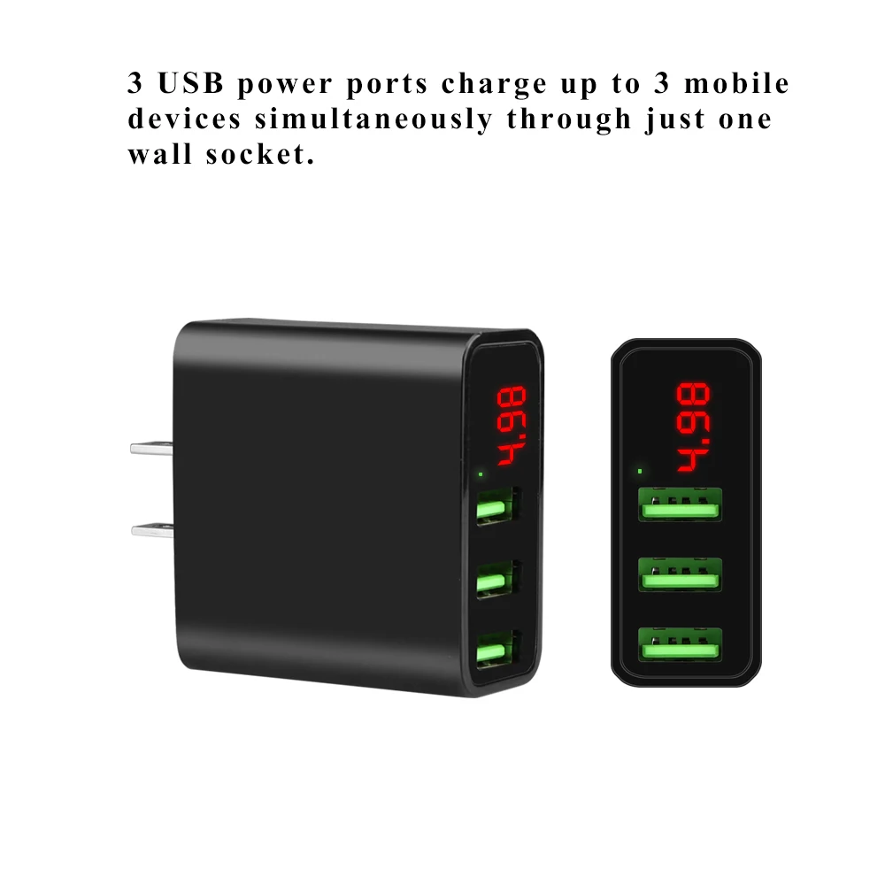 REVIEW Powstro Universal 5V 3A 3 USB smartphone Charger Current Voltage