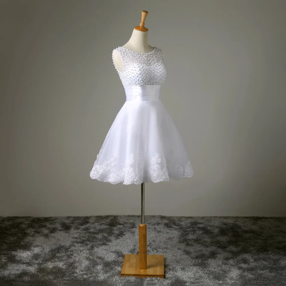 Недорогое белое/цвета слоновой кости Короткое свадебное платье es The Brides