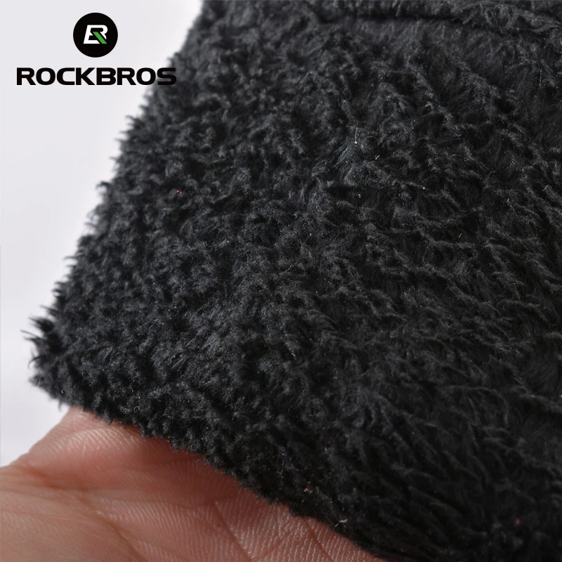 ROCKBROS Winter Cycling Gloves Windproof Thermal Warm Fleece Men Women Motorcycle Snow Skiing Sport Bike