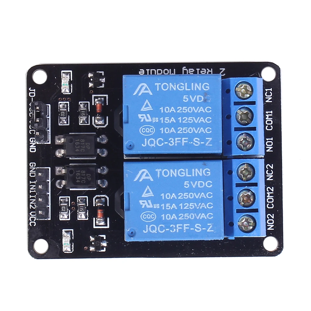 Monday Kids 5V 2 Channel Relay Module for Arduino Uno R3 Raspberry Pi ...