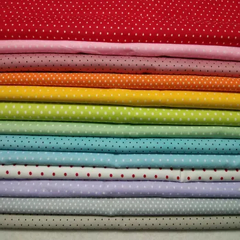 

50x160cm 13 option Polka dot cotton fabric patchwork Combination for sewinssg Baby Cloth Dre Quilting Bedding Baby Textile Kids