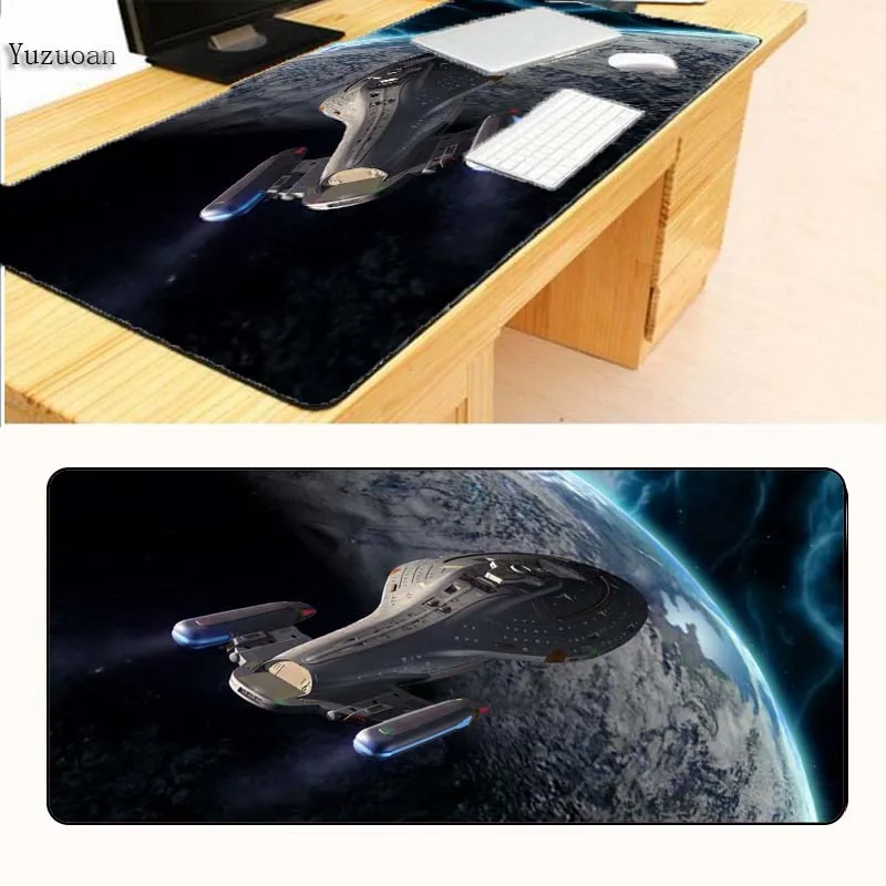 

Yuzuoan Free Shipping Star Trek Extended Gaming Mouse Pad Mat XXL Stitched Edges Waterproof Rubber Large Mousepad Keyboad Mat