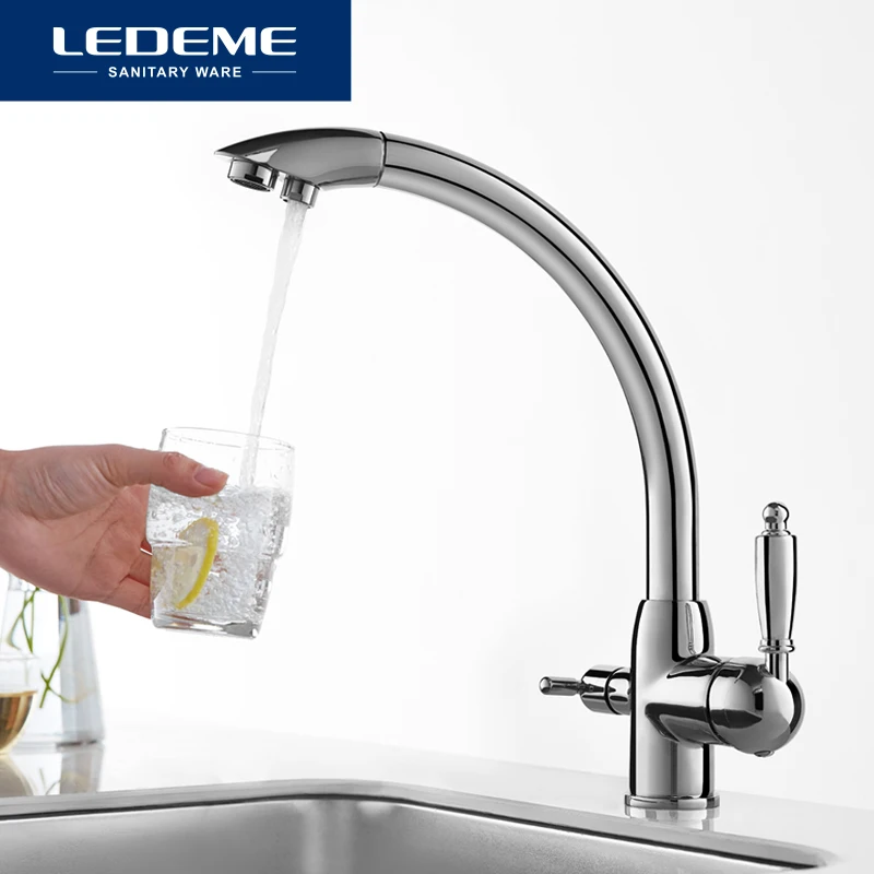  LEDEME Kitchen Faucets Swivel Drinking 360 Degree Rotation with Water Purification Features Double  - 32853800425