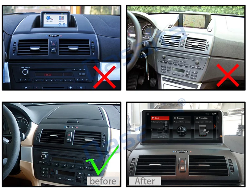 Clearance COIKA Blue Ray IPS Screen Android 8.1 Car GPS Navi Screen For BMW X3 E83 2003-2009 Multimedia Recorder WIFI Google 2+32G RAM AUX 3