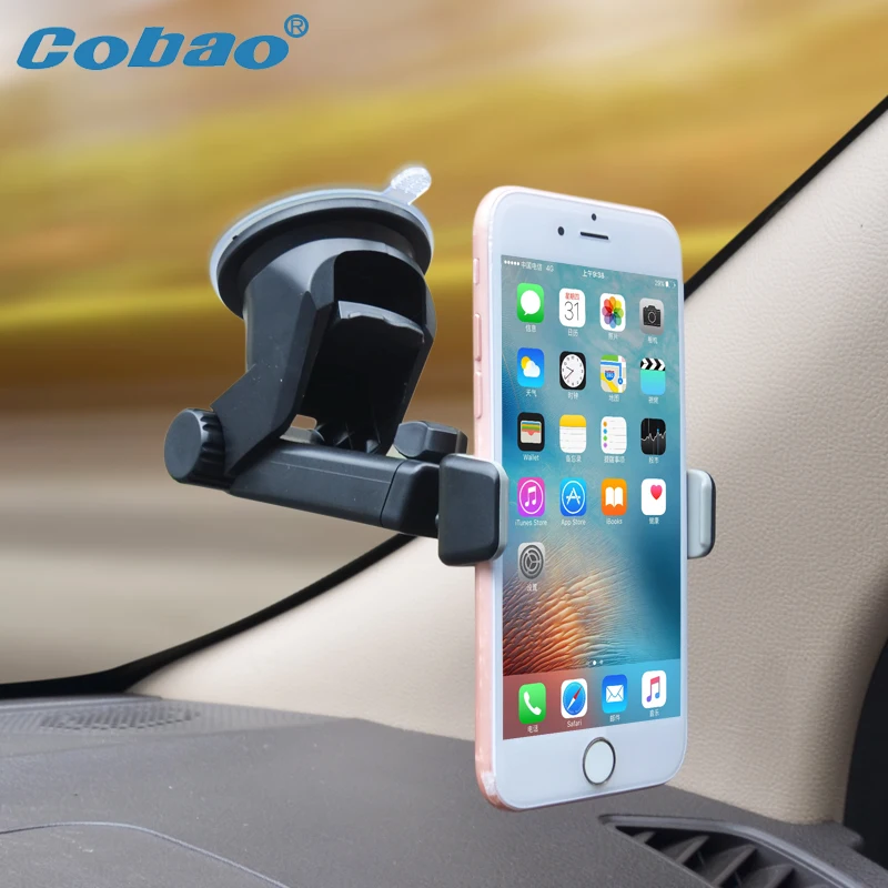 

Cobao Mobile Phone Holders Stands Universal Car Phone Holder Dashboard Mount Holder Windshield Mobile Support for iPhone Xiaomi