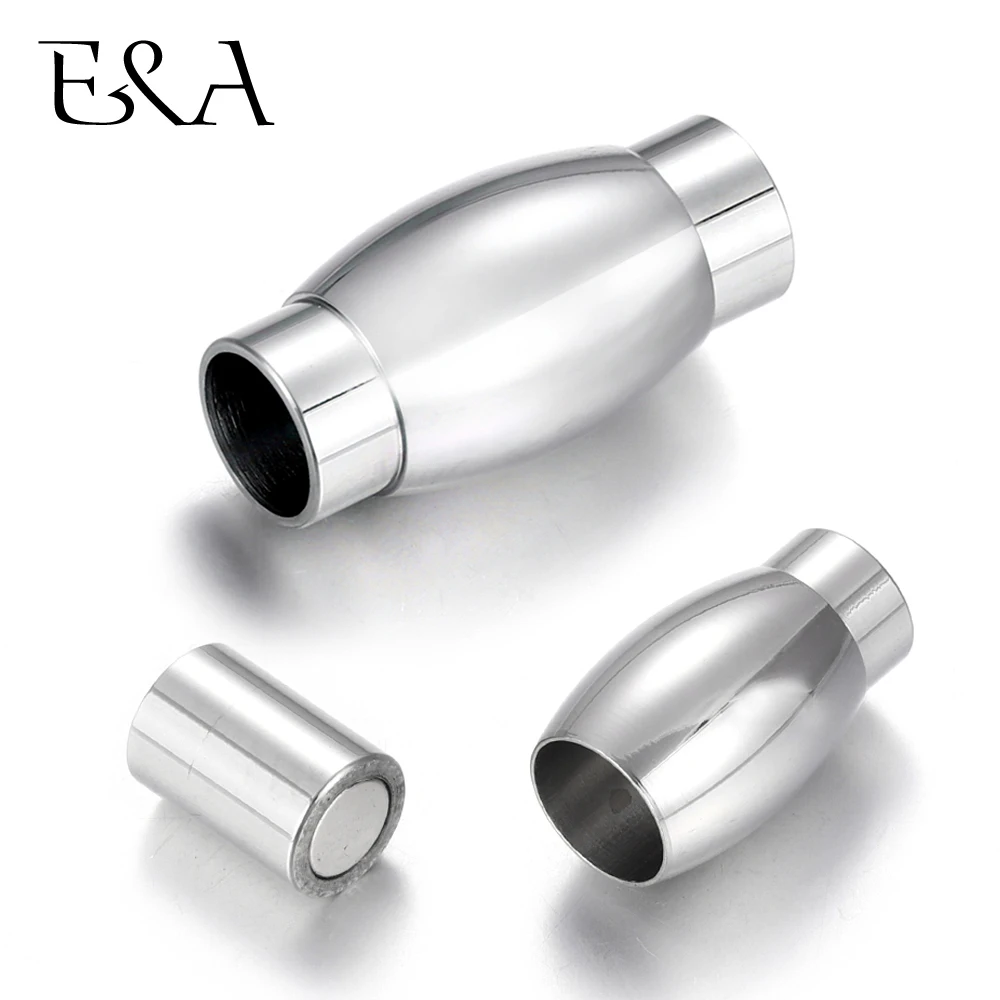 

Stainless Steel Magnetic Clasp Hole 6mm Leather Cord Clasps Magnet Buckle DIY Bracelet Supplies Jewelry Making Metal Components