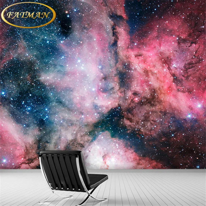 На заказ 3D фото обои Космос Звезды Вселенная Туманность гостиная диван ТВ настенная Фреска задний план обои papel де parede