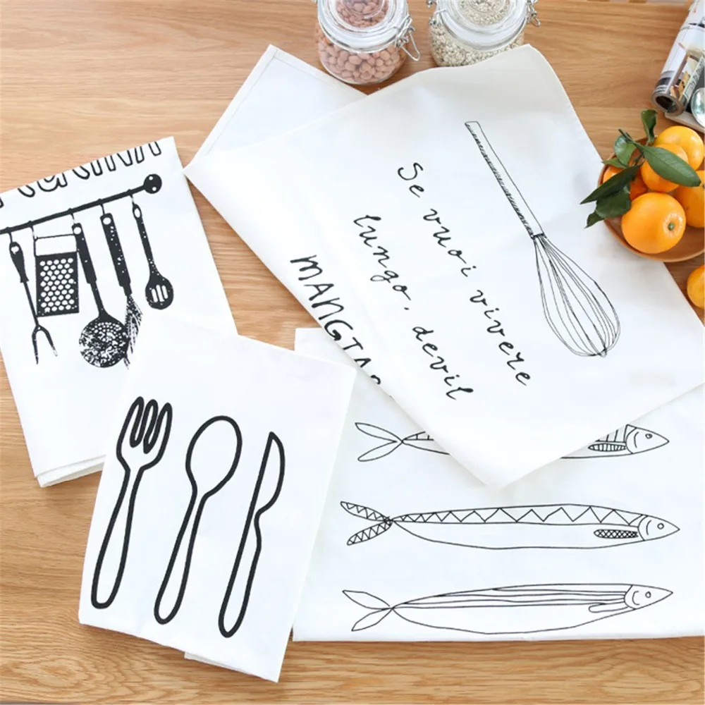 

FUYA Nordic Fashion Style Home Essential Cotton Deck Napkin Table Cloth Ethnic Style Roasted Tea Series Mat Pads