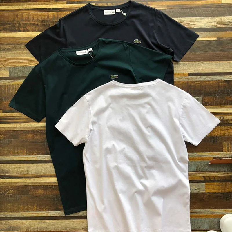 2019 spring and summer new men's running T-shirt European and American style shirt collar short-sleeved shirt
