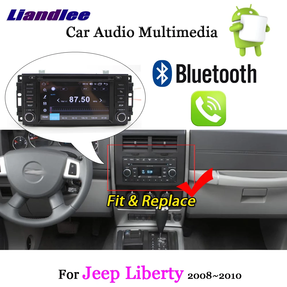 Perfect Liandlee Android 8 For Jeep Liberty 2008~2013 Stereo Stereo Car Radio Carplay TV Wifi BT CD DVD GPS Map Navi Navigation System 8