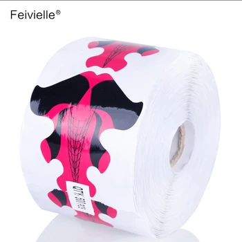 

Feivielle 500Pcs New Nail Art Tip Acrylic Guide Gel Extension Nail Polish Styling Tools Curl Forms for Nails Care DIY Guide Tool