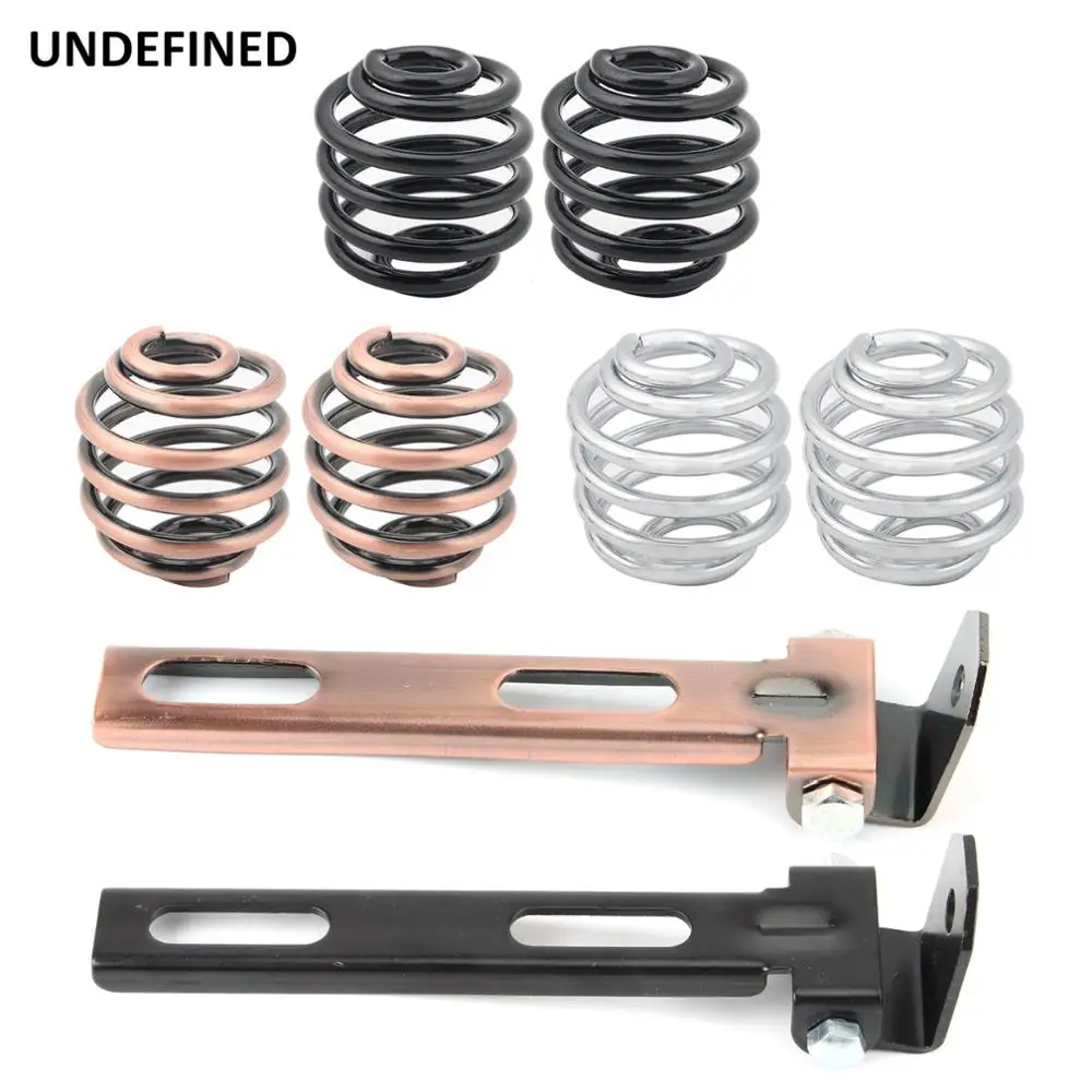 

Bronze 2" Motorcycle Solo Seat Spring Steel Driver Seat Spring Hardware Bracket Mount Kit For Harley Bobber Chopper Custom Moto