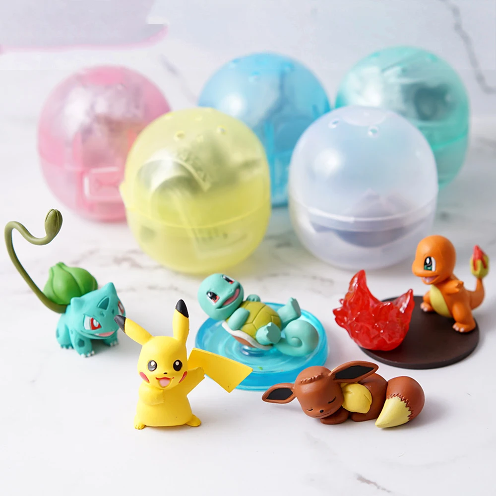 

Takara Tomy Pokemon 5PCS/set Pikachu Charmander Squirtle Bulbasaur Action Figure Ex Elf Ball Children Toy Gifts Toy