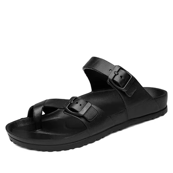 

LAIBEITAI Men summer beach shoes lady plus size sandals zapatos de hombre unisex lover shoes solid color beach shoes