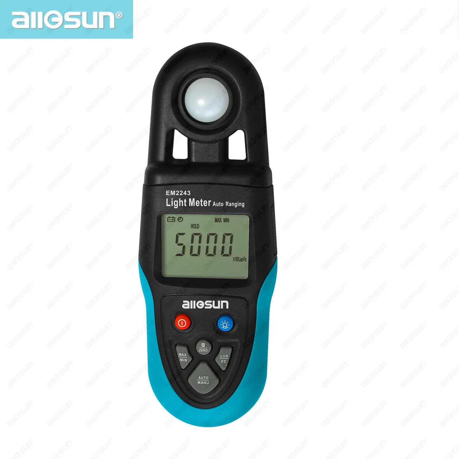 Фото Цифровой измеритель люкс all-sun EM2243, светильник, 1 ~ 99999Lux, в 3 диапазонах, прецизионный электрооптический измеритель №2