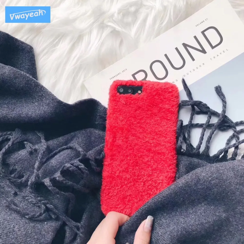 Ins Горячие Люкс Для iPhone X 10 6 7 8 плюс творчески зима осень Япония Корея теплый
