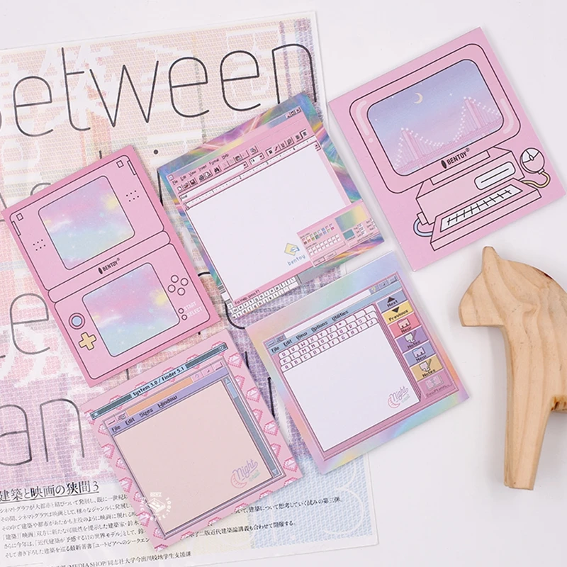 

50 sheets Kawaii Korean INS Pink Memo Pad Sticky Notepad Paper Bookmarks Girl Gift School Office Supplies Creative Stationery