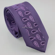 Новинка Yibei Coachella жаккардовые из микрофибры Ретро Стиль Галстуки Пейсли Cravate для Для мужчин фиолетовый галстук костюм Праздничное платье