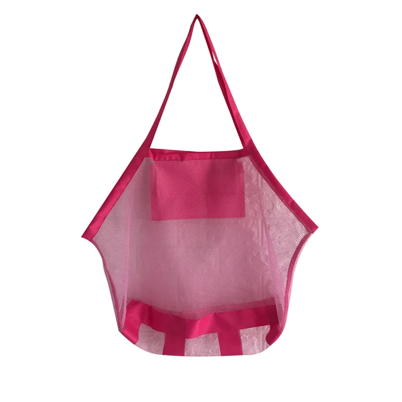 1 шт. сумки для плавания, портативные пляжные складные сетчатые пляжные корзины для хранения, водонепроницаемые уличные спортивные сумки для бассейна для детей - Цвет: Розово-красный