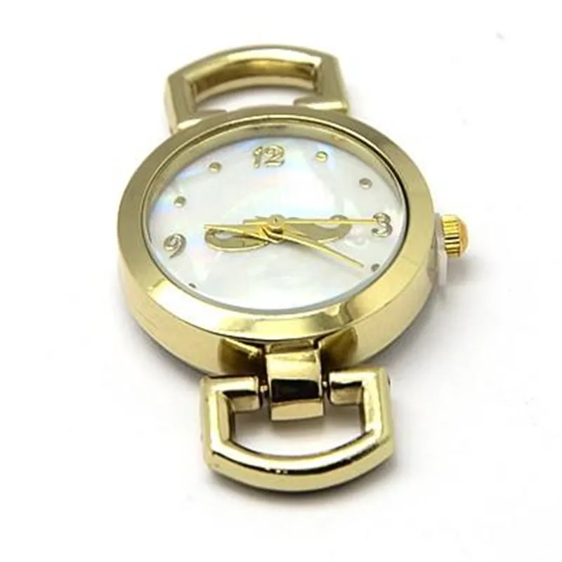

10pcs Golden Tone Watch Face Alloy Flat Round Watch Head Simple Watch Components For DIY, 28~29x26x9mm, Hole: 10x5mm