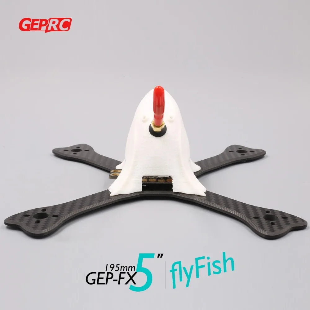 FPV GEPRC GEP-FX5 flyFish Углеродного Волокна Рама Комплект quadcopter cross racing 3D печать ТПУ |