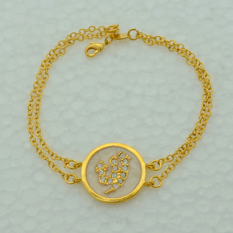 

Anniyo Islamic Bracelet for Women allah Bangle Chain Arabic Jewelry Gold Color Middle East Muslims for women