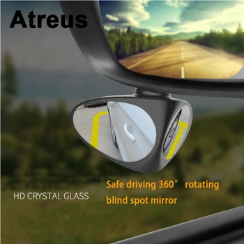 

Atreus For Mitsubishi ASX Suzuki Subaru Acura Jeep Fiat 500 Hyundai Solaris 360 degree Adjustable Car Rearview Blind Spot Mirror