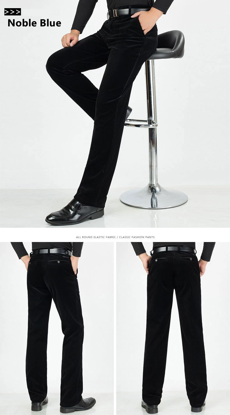 7 цветов классические мужские длинные брюки новые весна осень свободные повседневные брюки для мужчин винтажные прямые Homme брюки размер 30-46