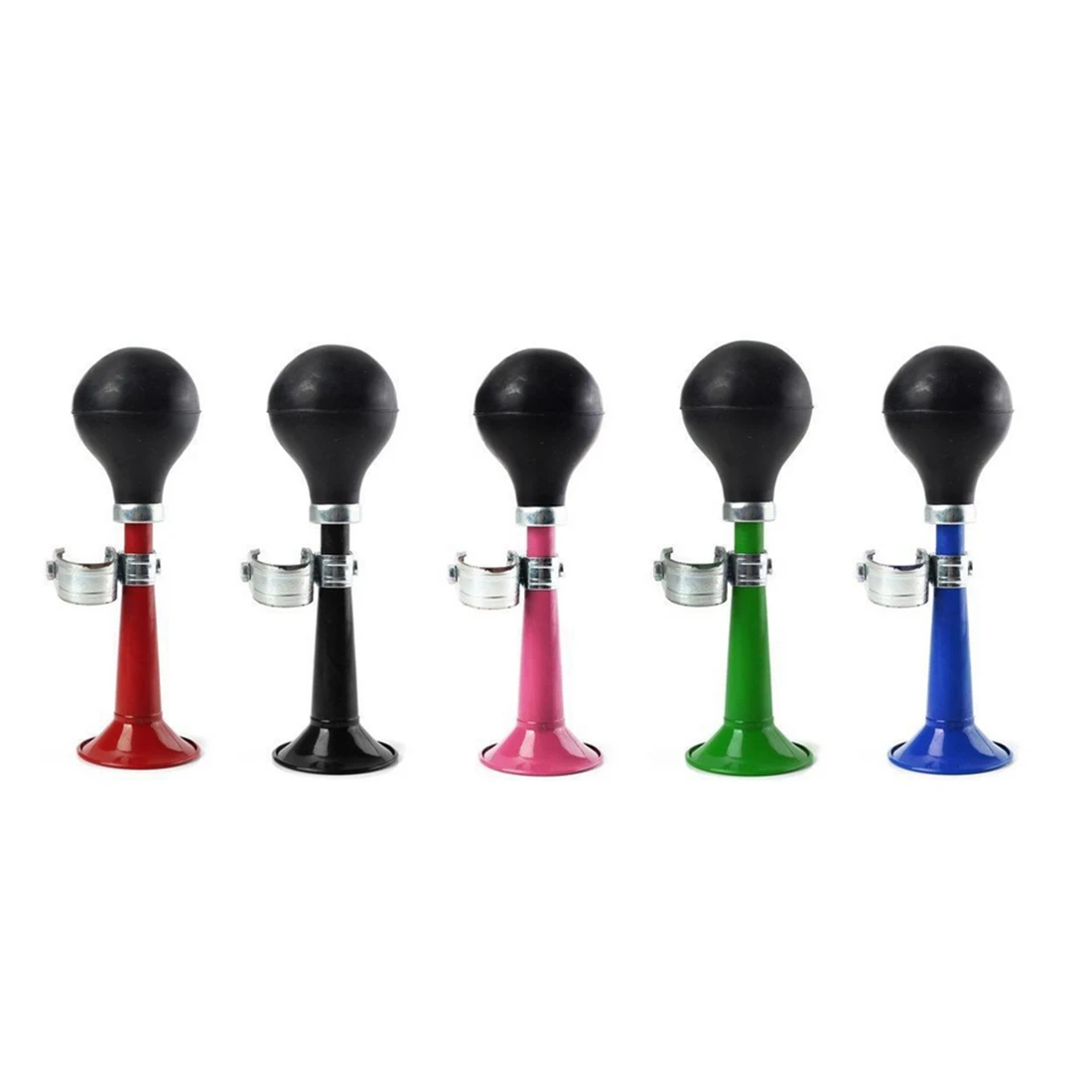 Pr Retro Metal Air Horn Hooter Bell Bugle Squeeze Rubber Bulb for Bicycle Cyclin