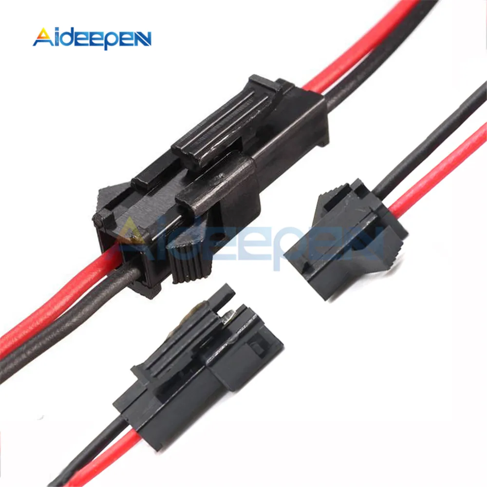 

10Pairs 15cm Long JST SM 2Pins Plug Male to Female Wire Connector Adapter
