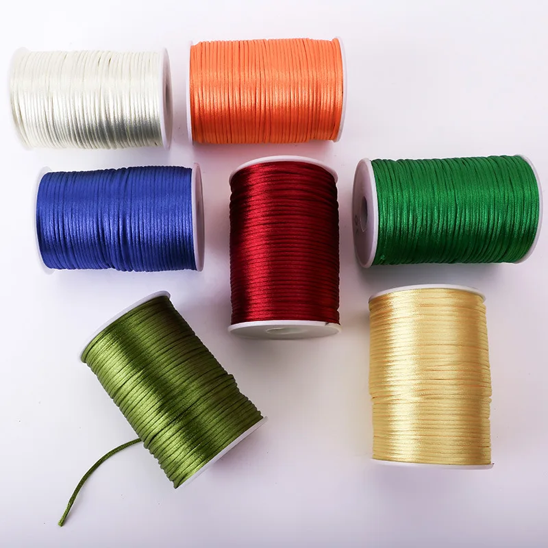 Сатиновый шнур для детского прорезывателя 2 5 мм 100 ярдов/катушка|satin cord|rattail satin