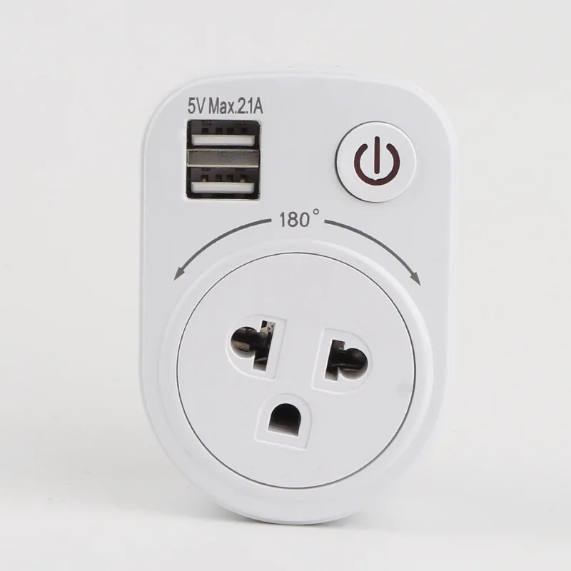 Таиланд Подключите зарядное устройство адаптер розетки 5V 2.1A Dual USB зарядка Мощность адаптер электрической розетки