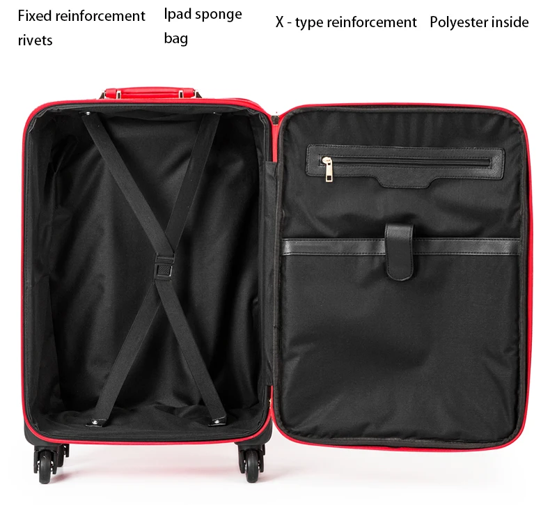 VESCOVO 1" 20" 24 дюймов персональный Монстр комплект багажных сумок на колесиках высокой емкости PU кожа тележка Дорожный чемодан Спиннер на колесах