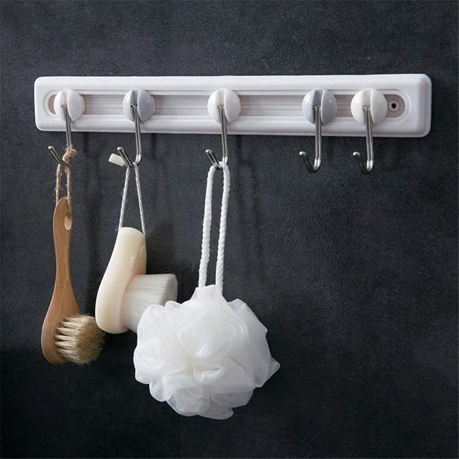 Kitchen Cupboard Hook Organizer Pantry Chest Tools Towels Hanger Wardrobe Clothes Storage Shelf Bathroom Holder3