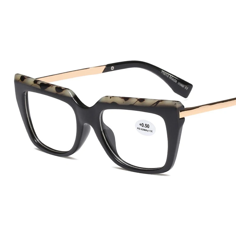 Модные роскошные женские очки для чтения, оправа в стиле ретро, мужские Оптические очки для чтения градусов 50+ 100+ 150+ 200+ 250+ 300+ 350+ 400