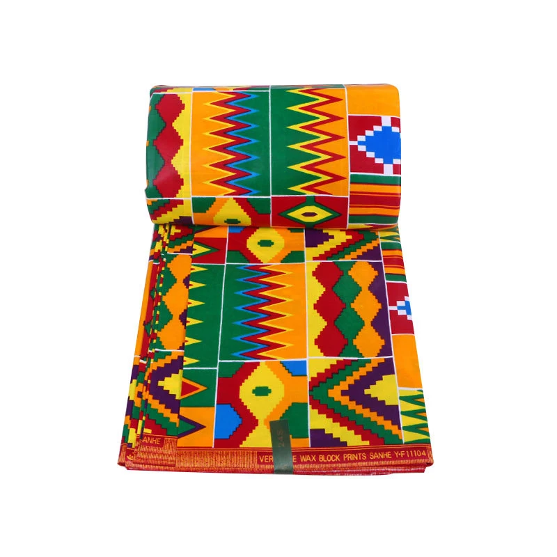 2021 Royal Wax Batik Print Africa Fabric Pagne Soft Cotton Ankara Kente Real Textile Tissu Best Quality For Party Dress Handmake