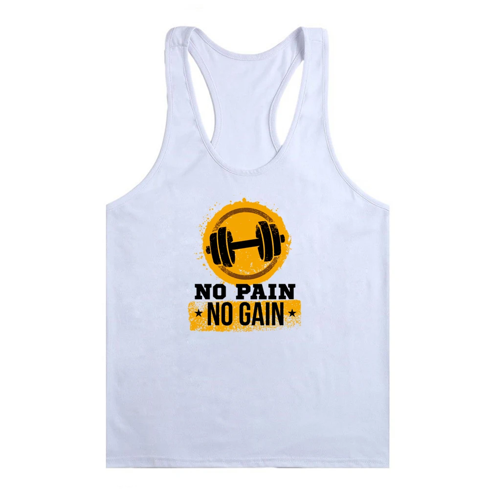 SPORTSHUB спортивные футболки, майка для бодибилдинга, Стрингер, футболка, топ для мужчин, для фитнеса, для мышц, для парней, одежда без рукавов, SAA0066 - Цвет: Слоновая кость