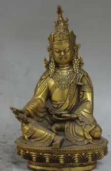 

zhmui88002841315++6 Tibet Buddhism Bronze Gilt Seat Guru Padmasambhava Rinpoche Buddha Statue