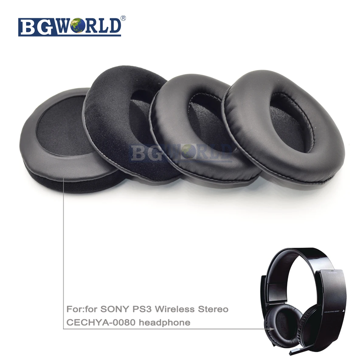 1 Pair Cushion Earmuff Earpads for Wireless PS3 PS4 7.1 Headset Earpads Cover